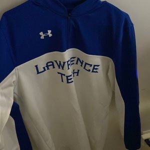 Blue and white lawrence tech crew neck